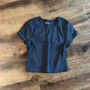 Dark Grey Crop top, Abercrombie & Fitch Small